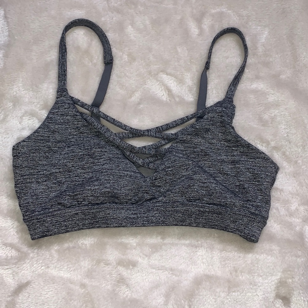 Grey sports bra